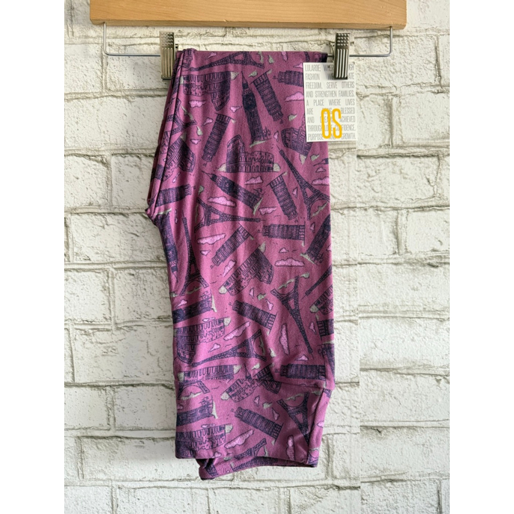 NEW Monuments OS LulaRoe Leggings Purple Small